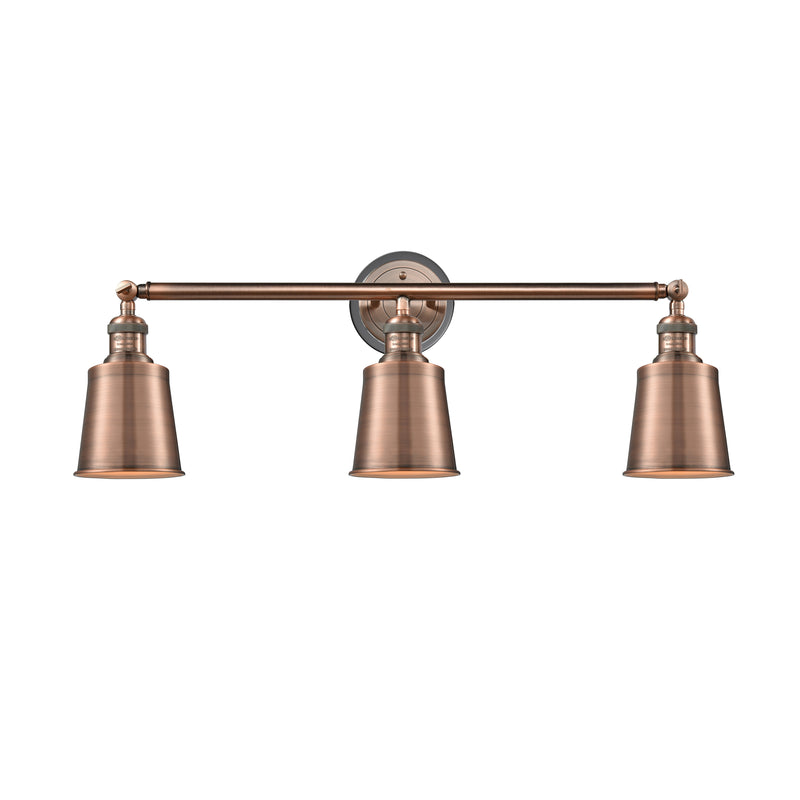 Addison Bath Vanity Light shown in the Antique Copper finish with a Antique Copper shade