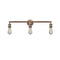 Bare Bulb Bath Vanity Light shown in the Antique Copper finish