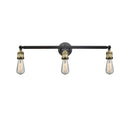 Bare Bulb Bath Vanity Light shown in the Black Antique Brass finish