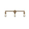 Bare Bulb Bath Vanity Light shown in the Brushed Brass finish