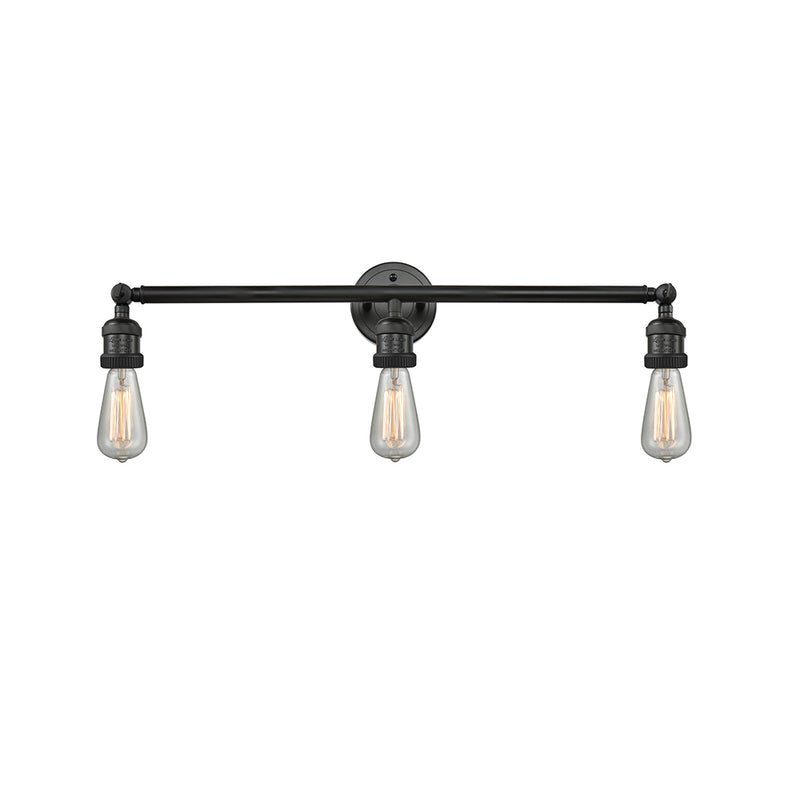 Bare Bulb Bath Vanity Light shown in the Matte Black finish