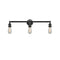 Bare Bulb Bath Vanity Light shown in the Oil Rubbed Bronze finish