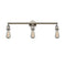 Bare Bulb Bath Vanity Light shown in the Polished Nickel finish