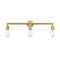 Bare Bulb Bath Vanity Light shown in the Satin Gold finish