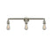 Bare Bulb Bath Vanity Light shown in the Brushed Satin Nickel finish