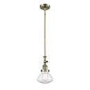 Olean Mini Pendant shown in the Antique Brass finish with a Clear shade