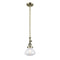 Olean Mini Pendant shown in the Antique Brass finish with a Clear shade