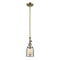 Bell Mini Pendant shown in the Antique Brass finish with a Silver Plated Mercury shade