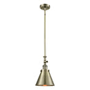 Appalachian Mini Pendant shown in the Antique Brass finish with a Antique Brass shade