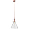 Cone Mini Pendant shown in the Antique Copper finish with a Seedy shade