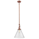 Cone Mini Pendant shown in the Antique Copper finish with a Seedy shade