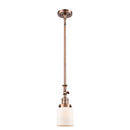 Bell Mini Pendant shown in the Antique Copper finish with a Matte White shade