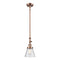 Cone Mini Pendant shown in the Antique Copper finish with a Seedy shade