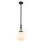 Beacon Mini Pendant shown in the Black Antique Brass finish with a Matte White shade