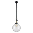 Beacon Mini Pendant shown in the Black Antique Brass finish with a Clear shade