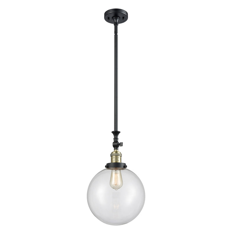 Beacon Mini Pendant shown in the Black Antique Brass finish with a Clear shade