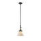 Cone Mini Pendant shown in the Black Antique Brass finish with a Matte White shade