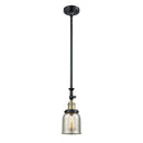 Bell Mini Pendant shown in the Black Antique Brass finish with a Silver Plated Mercury shade