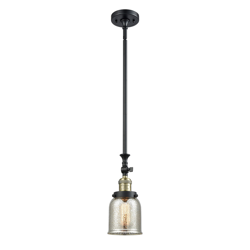 Bell Mini Pendant shown in the Black Antique Brass finish with a Silver Plated Mercury shade