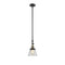 Cone Mini Pendant shown in the Black Antique Brass finish with a Clear shade