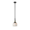 Bell Mini Pendant shown in the Black Antique Brass finish with a Matte White shade