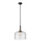 Bell Mini Pendant shown in the Black Antique Brass finish with a Seedy shade