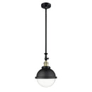 Hampden Mini Pendant shown in the Matte Black finish with a Clear shade