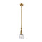 Bell Mini Pendant shown in the Brushed Brass finish with a Clear shade