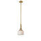 Bell Mini Pendant shown in the Brushed Brass finish with a Matte White shade