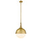 Hampden Pendant shown in the Brushed Brass finish with a Matte White shade