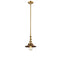 Railroad Mini Pendant shown in the Brushed Brass finish with a Brushed Brass shade