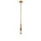 Bare Bulb Mini Pendant shown in the Brushed Brass finish