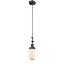 Dover Mini Pendant shown in the Matte Black finish with a Matte White shade