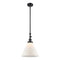 Cone Mini Pendant shown in the Matte Black finish with a Matte White shade