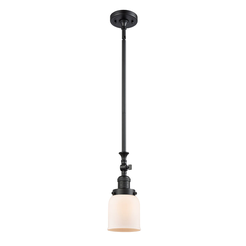 Bell Mini Pendant shown in the Matte Black finish with a Matte White shade