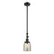 Bell Mini Pendant shown in the Matte Black finish with a Silver Plated Mercury shade