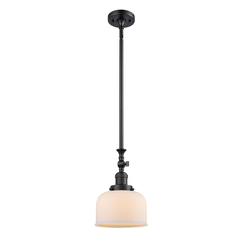 Bell Mini Pendant shown in the Matte Black finish with a Matte White shade