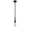 Bare Bulb Mini Pendant shown in the Matte Black finish