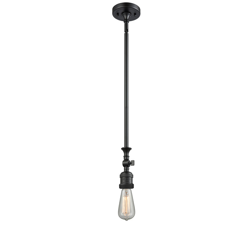 Bare Bulb Mini Pendant shown in the Matte Black finish