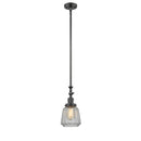 Chatham Mini Pendant shown in the Oil Rubbed Bronze finish with a Clear shade