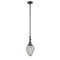 Geneseo Mini Pendant shown in the Oil Rubbed Bronze finish with a Clear Crackled shade