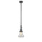 Bellmont Mini Pendant shown in the Oil Rubbed Bronze finish with a Clear shade