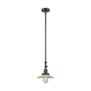 Halophane Mini Pendant shown in the Oil Rubbed Bronze finish with a Clear Halophane shade