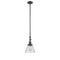 Cone Mini Pendant shown in the Oil Rubbed Bronze finish with a Seedy shade