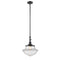 Oxford Mini Pendant shown in the Oil Rubbed Bronze finish with a Clear shade