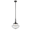 Oxford Mini Pendant shown in the Oil Rubbed Bronze finish with a Seedy shade