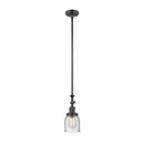 Bell Mini Pendant shown in the Oil Rubbed Bronze finish with a Seedy shade