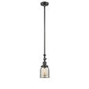 Bell Mini Pendant shown in the Oil Rubbed Bronze finish with a Silver Plated Mercury shade