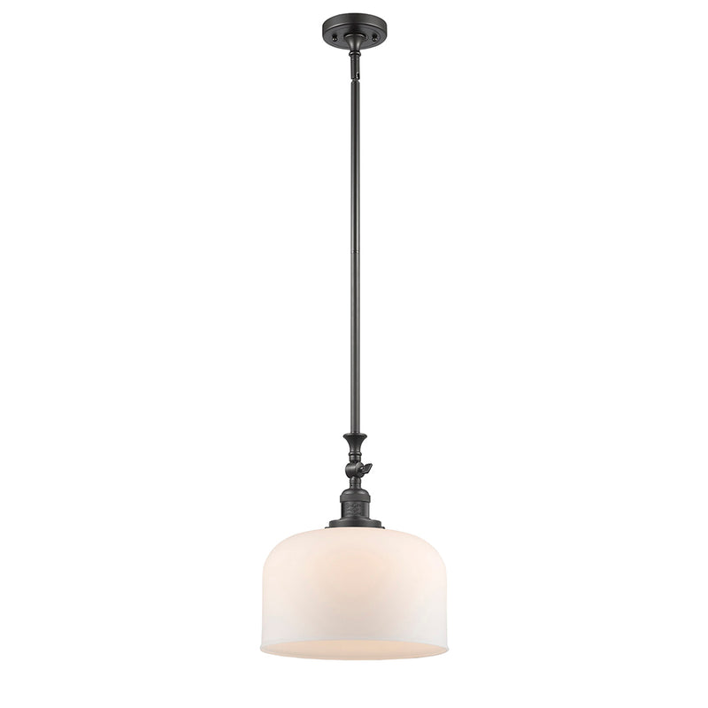 Bell Mini Pendant shown in the Oil Rubbed Bronze finish with a Matte White shade