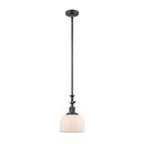 Bell Mini Pendant shown in the Oil Rubbed Bronze finish with a Matte White shade